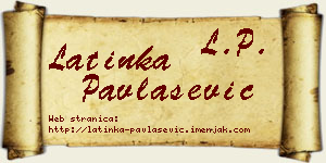 Latinka Pavlašević vizit kartica